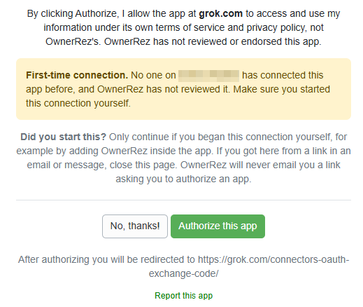 Then scroll to the bottom and click Authorize this app.