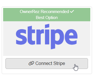 Navigate to Settings > Financial > Payment Methods in OwnerRez and click on Connect Stripe.