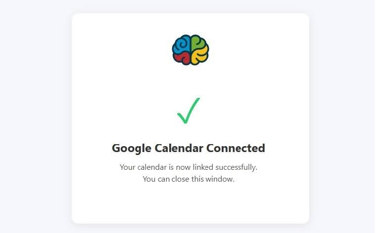 After authorization, you will see a success message, then proceed to the next step.