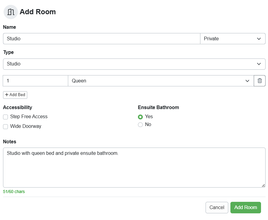 Airbnb Studio Example