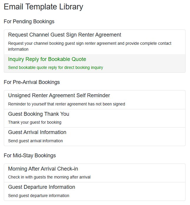 Click on any of the templates in the Template Library to add them to your account.