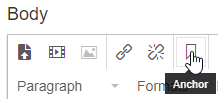 Add an Anchor by clicking on the Anchor icon.