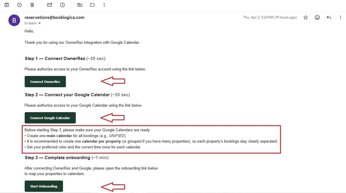 You will receive an email containing the three setup steps to finalize your onboarding.