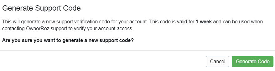 On the Generate Support Code pop-up, click Generate Code.