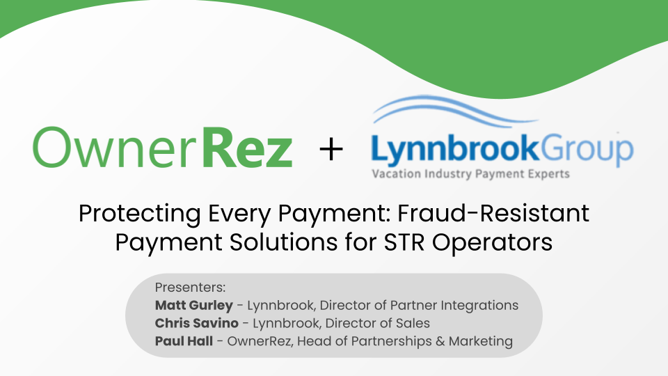 Join OwnerRez live with Lynnbrook on Thursday, October 23rd, at 1 PM Eastern and 10 AM Pacific time!