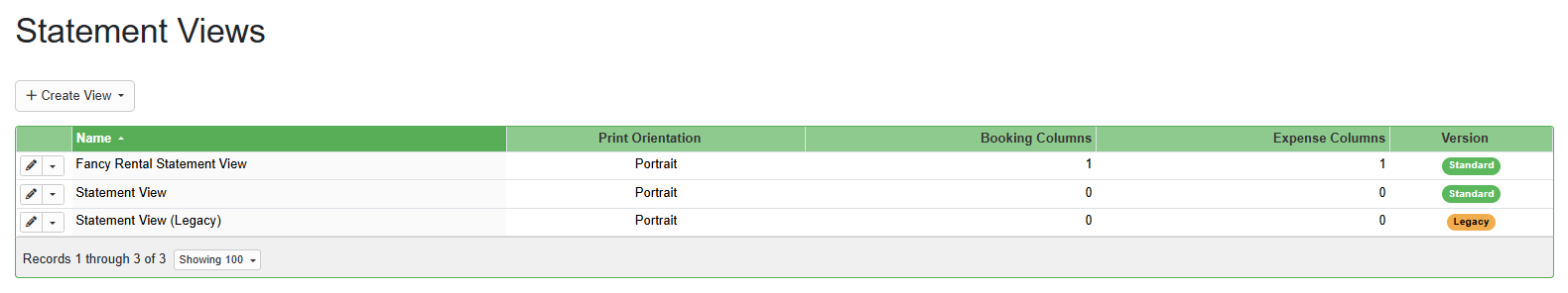 If your PM premium feature was previously configured before October 2024, your pre-Property Management Upgrade custom statement views are copied and labeled 