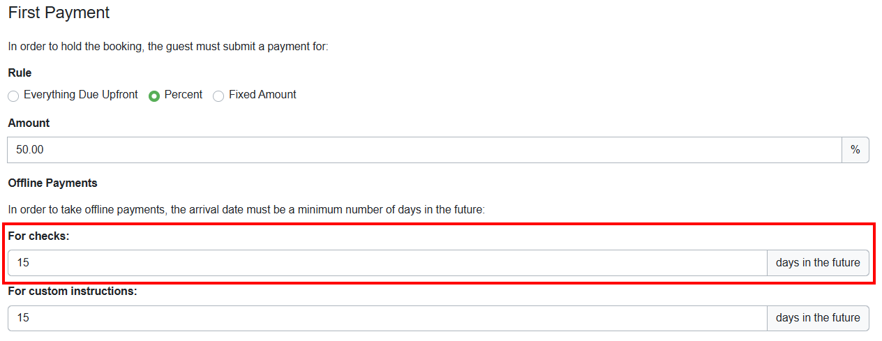 Property > General Info > Rules > Pending & Auto Cancellation > For Checks default settings