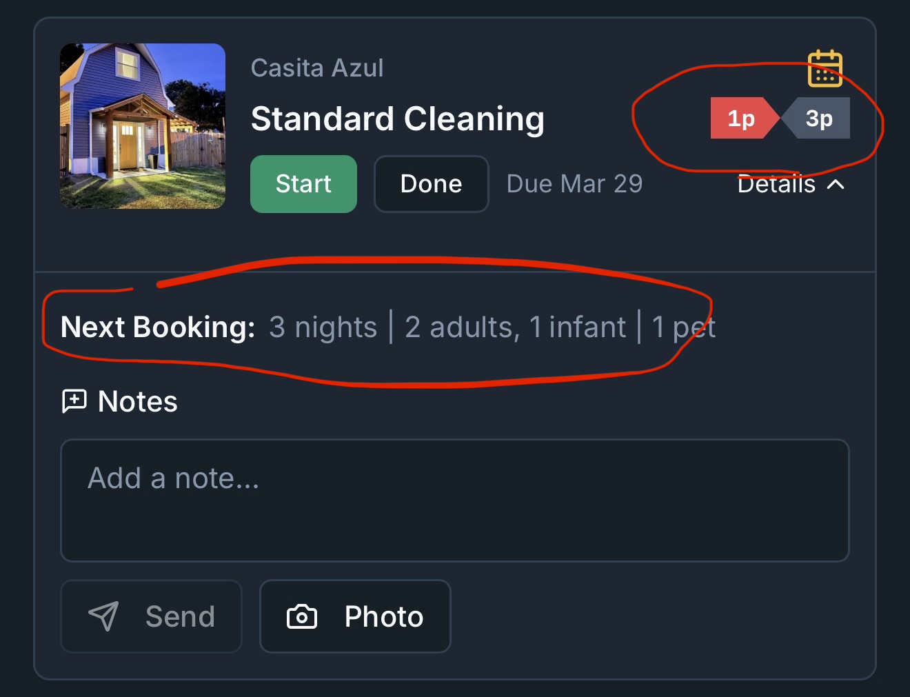 Task details