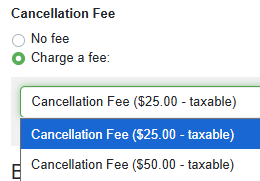 Select Cancellation Fee