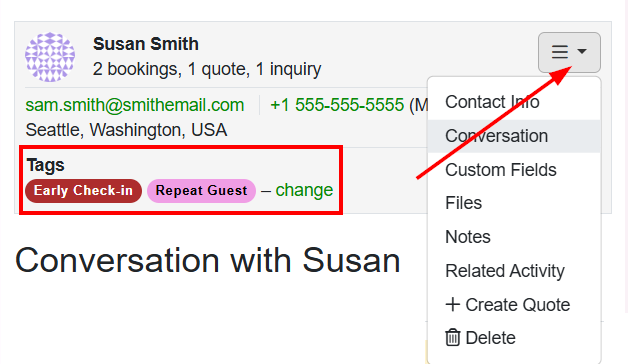 OwnerRez enhanced mobile guest tag functionality and improved the header menu.