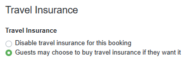 If Travel Insurance is still available for the booking, you can disable it by selecting 