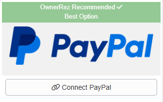After you've configured your PayPal Business Account, in OwnerRez, navigate to Settings - Financial - Payment Methods - + Connect a Payment Method - Third Party Payment Websites - PayPal.
