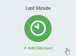 Navigate to Settings > Pricing > Discounts > + Create Discount > Last Minute Discount.