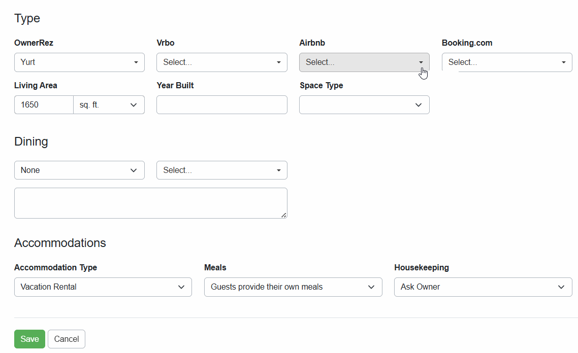 Here's an example of a large dropdown list with 15 or more items.