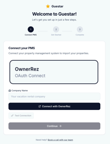 Step 2: Connect with OwnerRez