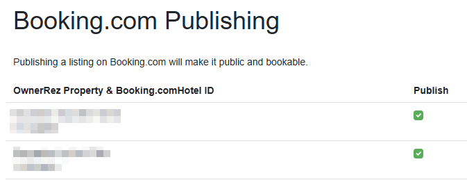 Check the Publish checkboxes for all properties you want published on Booking.com, and Save.