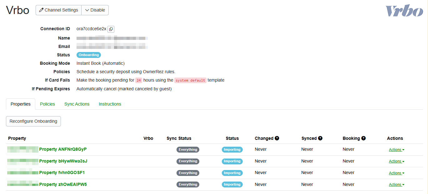 After completing the mapping process, all properties will await the import to finish.