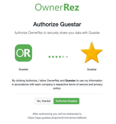 Step 3: Authorize on OwnerRez