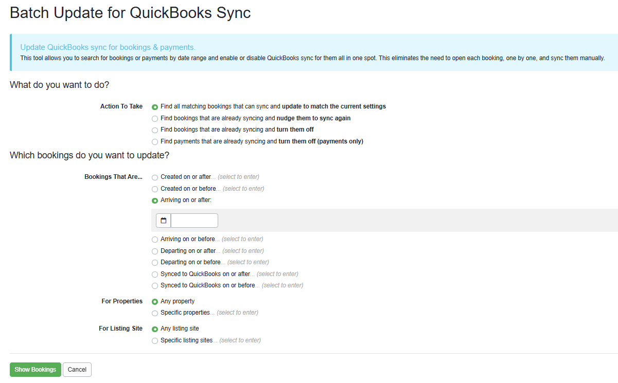 Batch Update for QuickBooks Sync