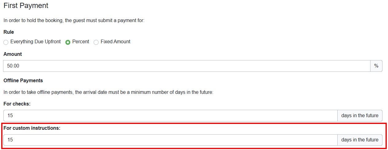 Property > General Info > Rules > Pending & Auto Cancellation > For Custom Instructions default settings.
